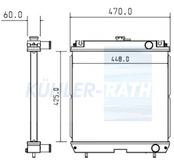 Wasserkhler passend fr Kubota/Striegel/Terex/Yanmar