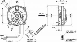 Ventilator passend fr Spal