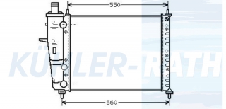Wasserkhler passend fr Fiat
