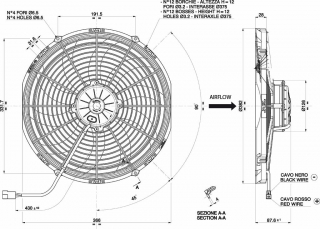 Ventilator passend fr Spal