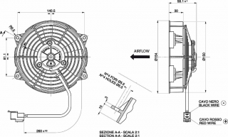 Ventilator passend fr Spal