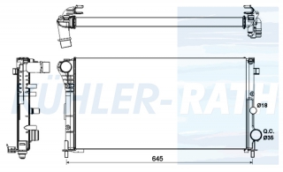 Wasserkhler passend fr Fiat