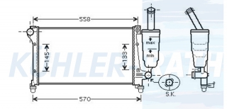 Wasserkhler passend fr Fiat