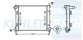 Wasserkhler passend fr Fiat