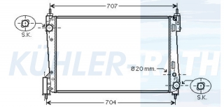 Wasserkhler passend fr Fiat