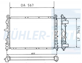 Wasserkhler passend fr Fiat/Lancia