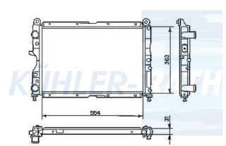 Wasserkhler passend fr Fiat