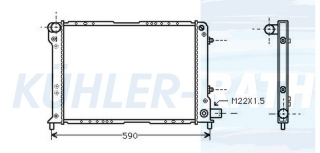 Wasserkhler passend fr Fiat/Lancia