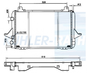 Wasserkhler passend fr Ford