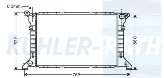 Wasserkhler passend fr Ford