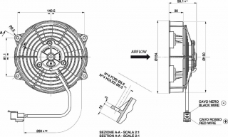 Ventilator passend fr Spal