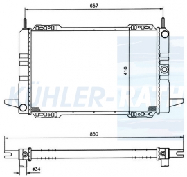 Wasserkhler passend fr Ford