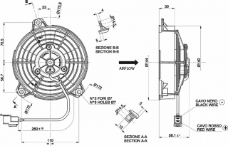 Ventilator passend fr Spal