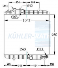 Wasserkhler passend fr Perkins