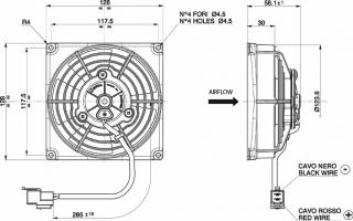 Ventilator passend fr Spal