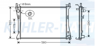 Wasserkhler passend fr Ford