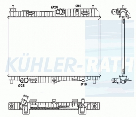 Wasserkhler passend fr Ford