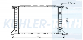 Wasserkhler passend fr Ford