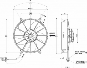 Ventilator passend fr Spal