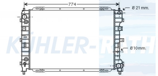 Wasserkhler passend fr Ford