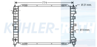 Wasserkhler passend fr Ford