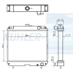 Wasserkhler passend fr Hako/John Deere/Kubota