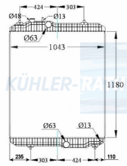 Wasserkhler passend fr Perkins/Scania