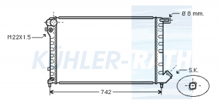 Wasserkhler passend fr Citron/Peugeot