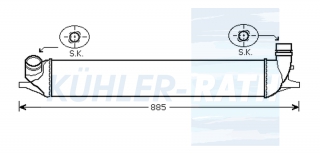 Ladeluftkhler passend fr Nissan Renault