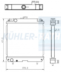 Wasserkhler passend fr Kubota