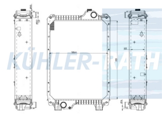 Wasserkhler passend fr Ford/New Holland/Case IH