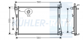 Wasserkhler passend fr Ford/Mazda