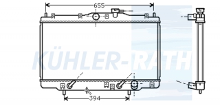 Wasserkhler passend fr Honda