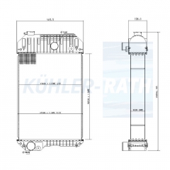 Wasserkhler passend fr Caterpillar/Perkins