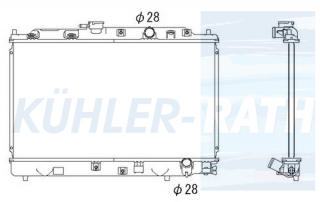 Wasserkhler passend fr Honda