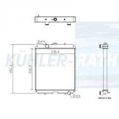 Wasserkhler passend fr Case/Yanmar