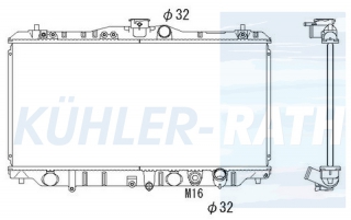 Wasserkhler passend fr Honda