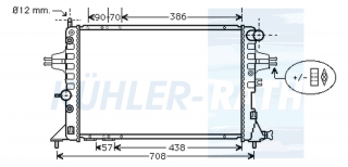 Wasserkhler passend fr Opel