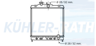 Wasserkhler passend fr Honda