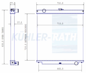 Wasserkhler passend fr Case/Hitachi