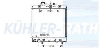 Wasserkhler passend fr Honda