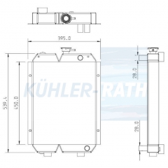 Wasserkhler passend fr Komatsu