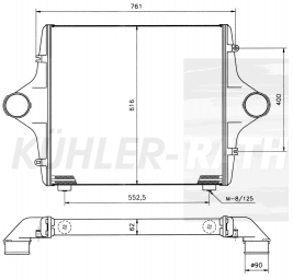 Ladeluftkhler passend fr MAN