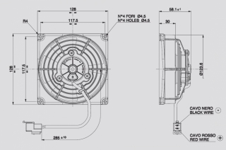 Ventilator passend fr Spal