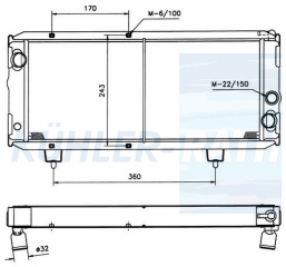 Wasserkhler passend fr Peugeot/Talbot/Citron