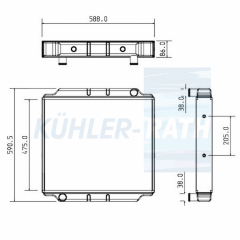 Wasserkhler passend fr JCB