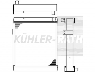 Wasserkhler passend fr JCB