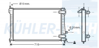 Wasserkhler passend fr Peugeot