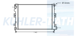 Wasserkhler passend fr Peugeot/Citron/Fiat