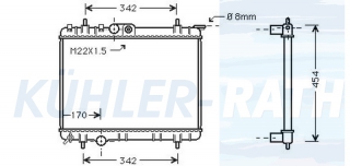 Wasserkhler passend fr Citron/Peugeot